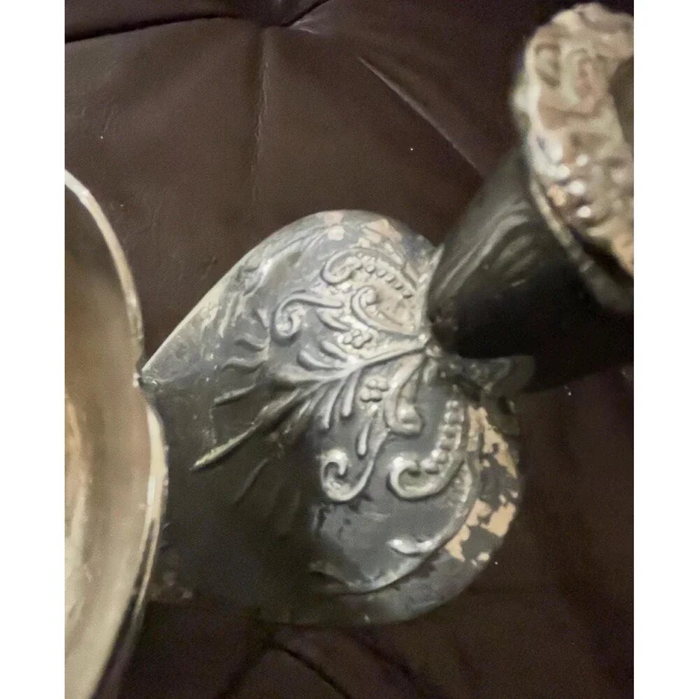 Vintage Silver Plated Centerpiece Bowl with 3 Candle Holders Table Decor